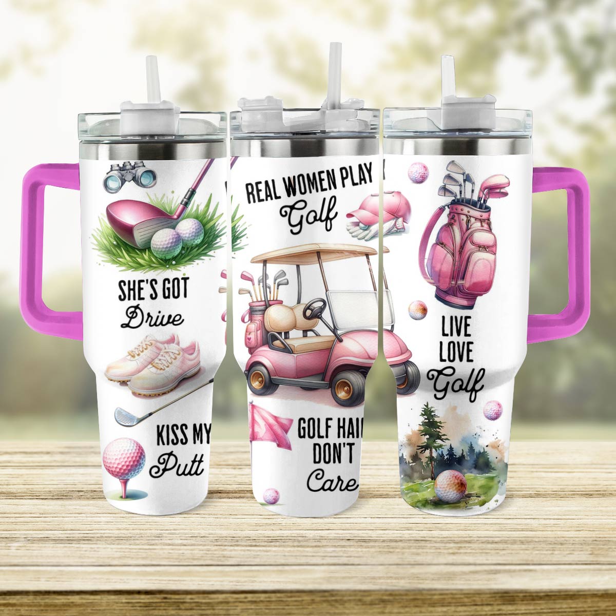 Shineful Tumbler Pink Golf