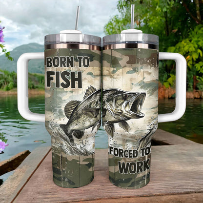 Shineful Tumbler Born to Fish