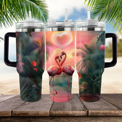 Shineful Tumbler Flamingo Couple