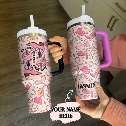 Shineful Tumbler Personalized Cowgirl