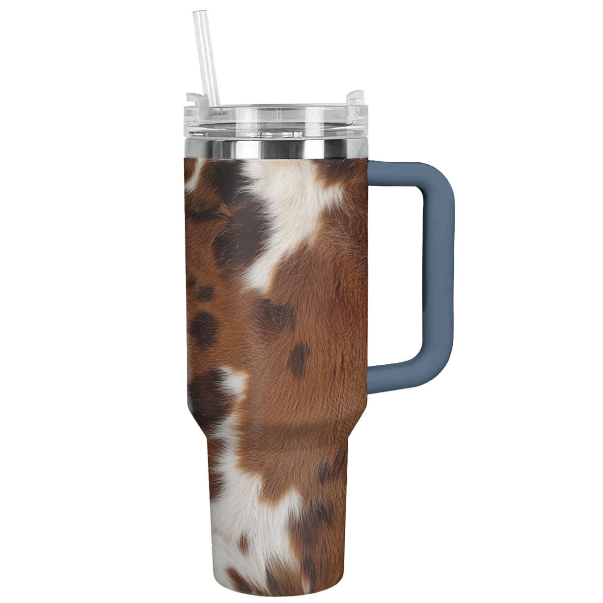 Cow 40 Oz Shineful™ Tumbler Cowhide Lk8 Navy 40Oz