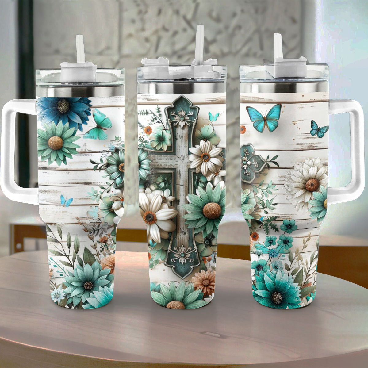 Shineful Tumbler Faithful Blooms