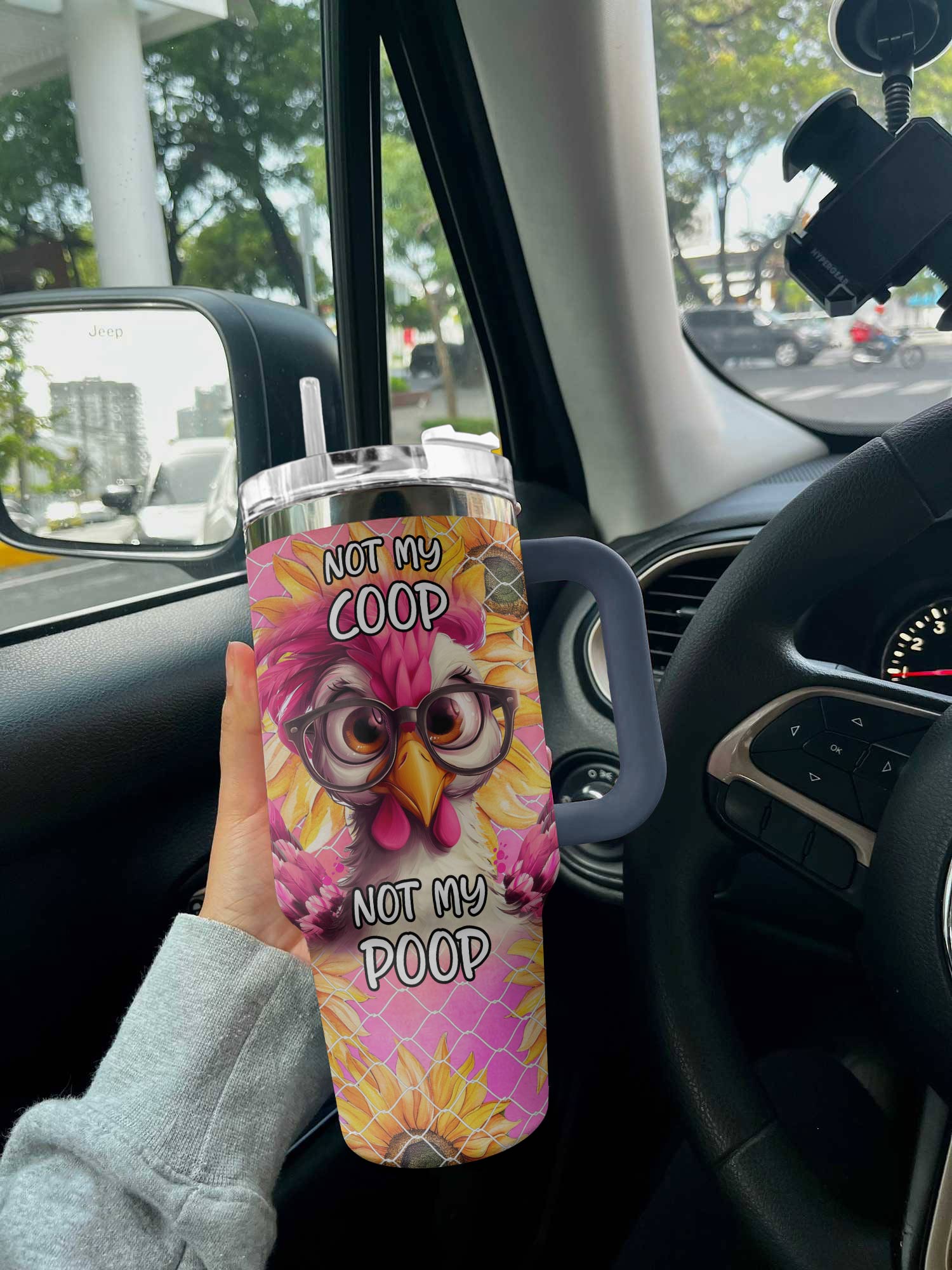 Chicken 40 Oz Shineful™ Tumbler Not Mine Lk8 Navy 40Oz