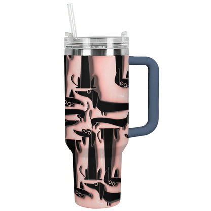 Dog 40 Oz Shineful™ Tumbler Innocent Dachshunds Lk8 Navy 40Oz