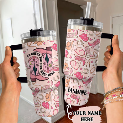 Shineful Tumbler Personalized Cowgirl