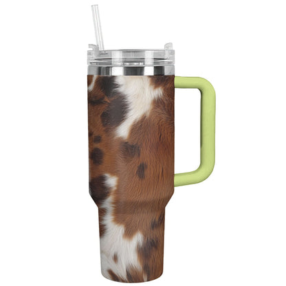 Cow 40 Oz Shineful™ Tumbler Cowhide Lk8 Green 40Oz