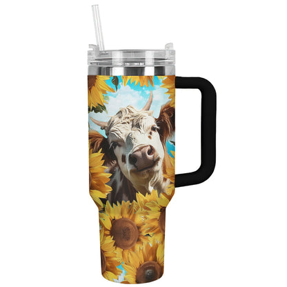 Cow 40 Oz Shineful™ Tumbler Curious Lk8 Black 40Oz
