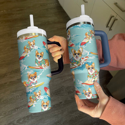 Shineful Tumbler Swimming Corgis