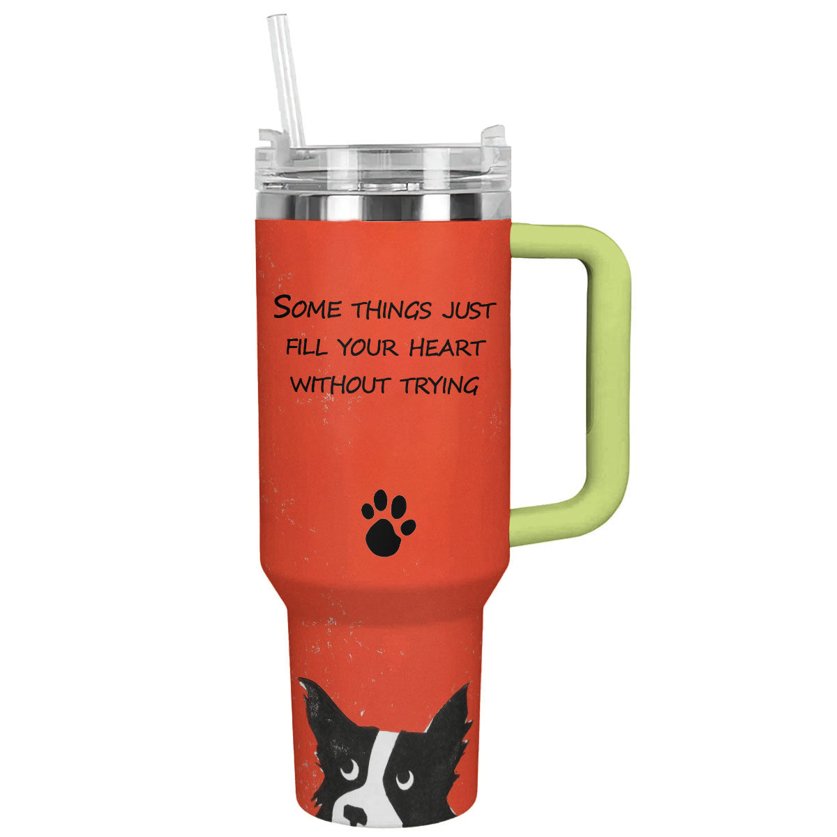 Dog 40 Oz Shineful™ Tumbler Fill Your Heart Lk8 Green 40Oz