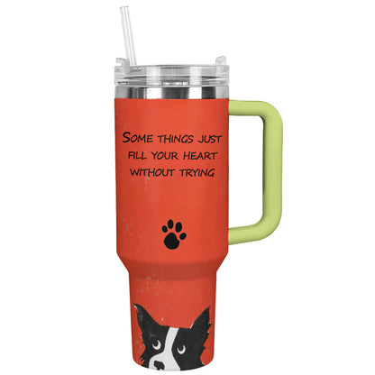 Dog 40 Oz Shineful™ Tumbler Fill Your Heart Lk8 Green 40Oz