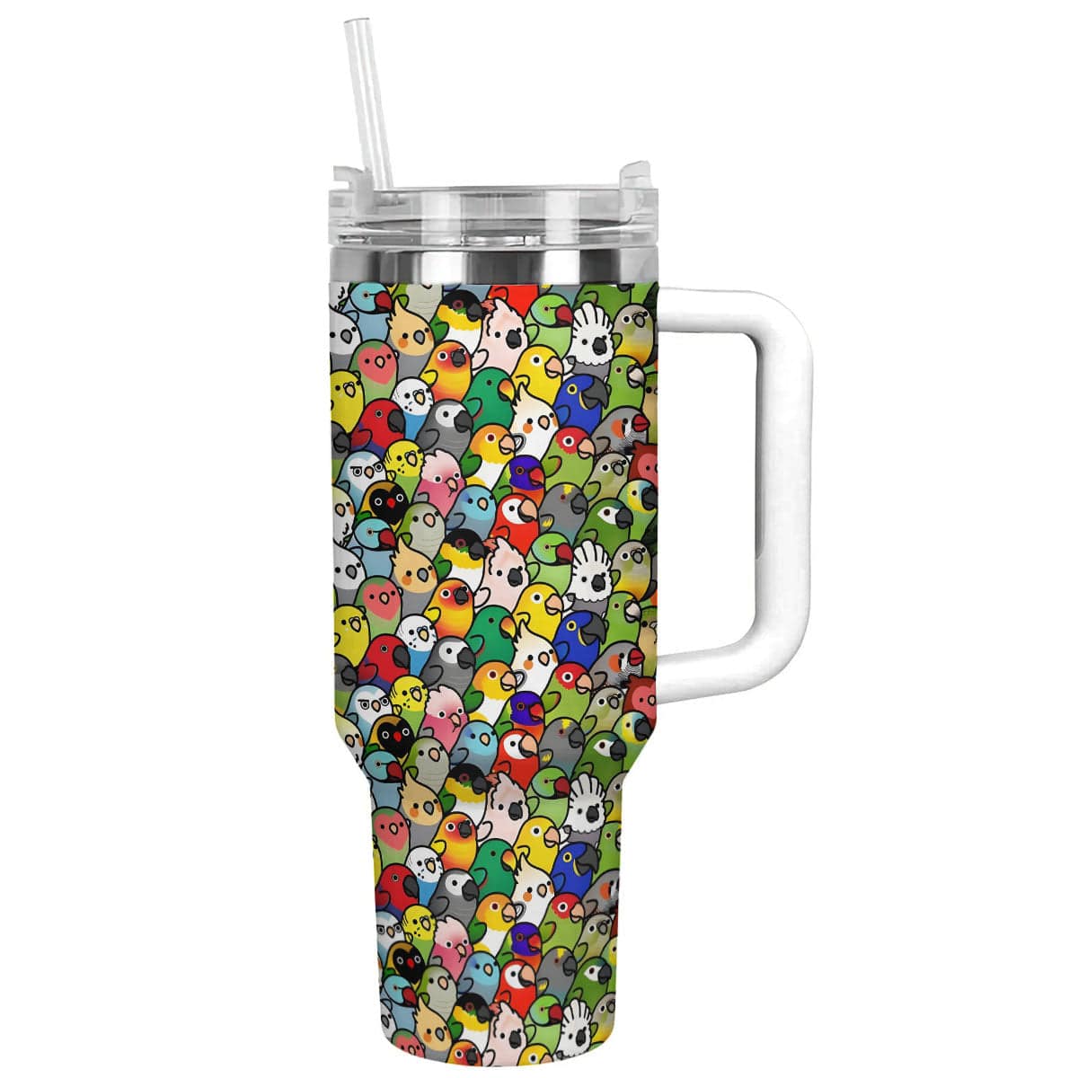 Parrot 40 Oz Shineful™ Tumbler Colorful Lk8 White 40Oz