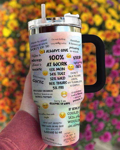 Office 40 Oz Shineful™ Tumbler Working Life Lk8 40Oz