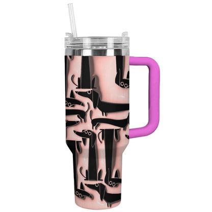 Dog 40 Oz Shineful™ Tumbler Innocent Dachshunds Lk8 Hot Pink 40Oz