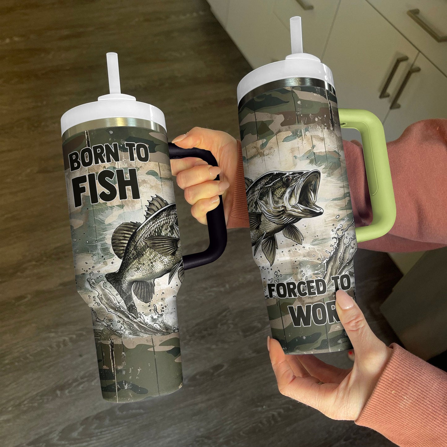 Shineful Tumbler Born to Fish