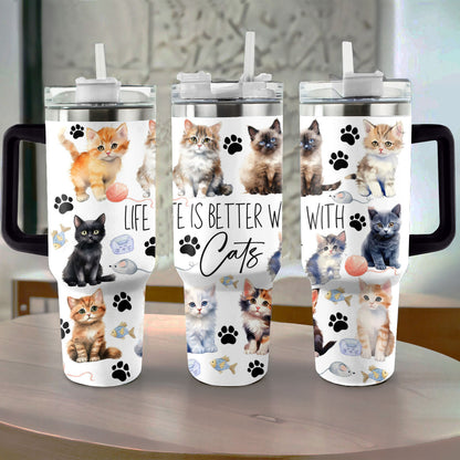 Shineful Tumbler Better with Cats