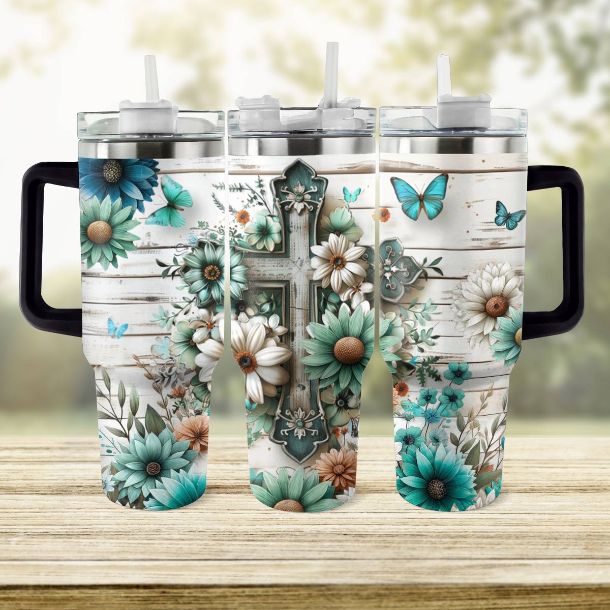 Shineful Tumbler Faithful Blooms