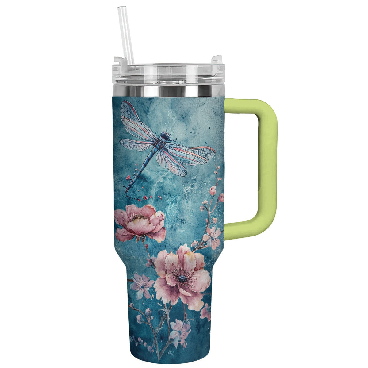 Shineful Tumbler Floral Dragonfly