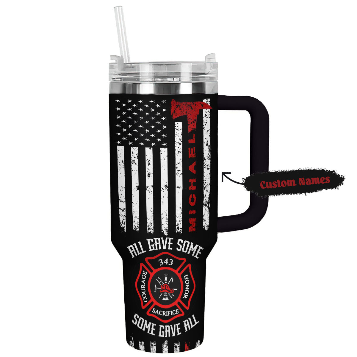 Shineful Tumbler Pesonalized Firefighter's Pride Cup