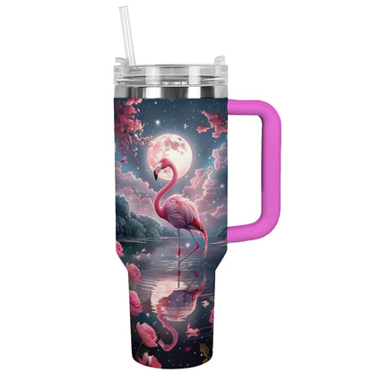 Shineful Tumbler Flamingo Moonlit Tropical