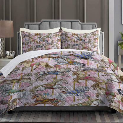 Shineful Quilt 3-Piece Set Carousel Elegance