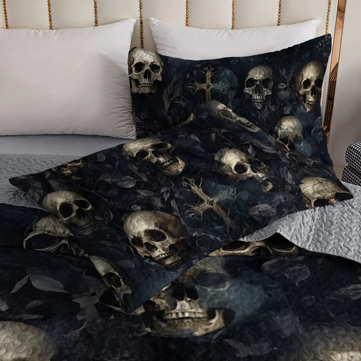 Shineful All Season Quilt 3-Piece Set - Shadowed Skull Haven