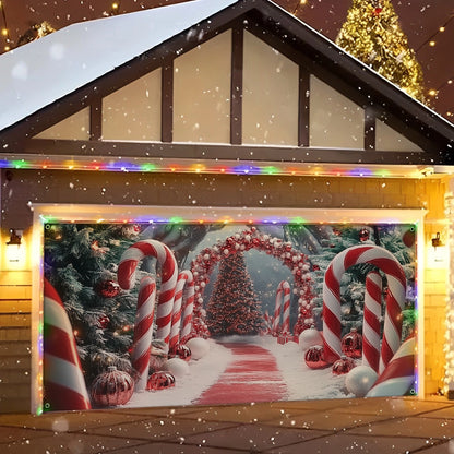 Shineful Garage Door Banner Decoration Christmas Candy Cane Archway