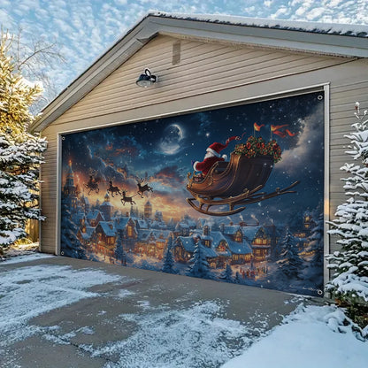 Shineful Garage Door Banner Decoration A Captivating Christmas