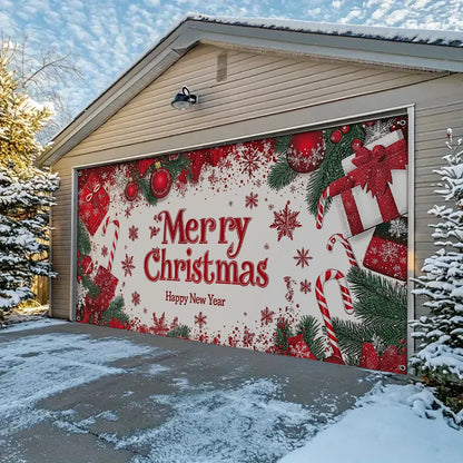 Shineful Garage Door Banner Decoration Christmas Background