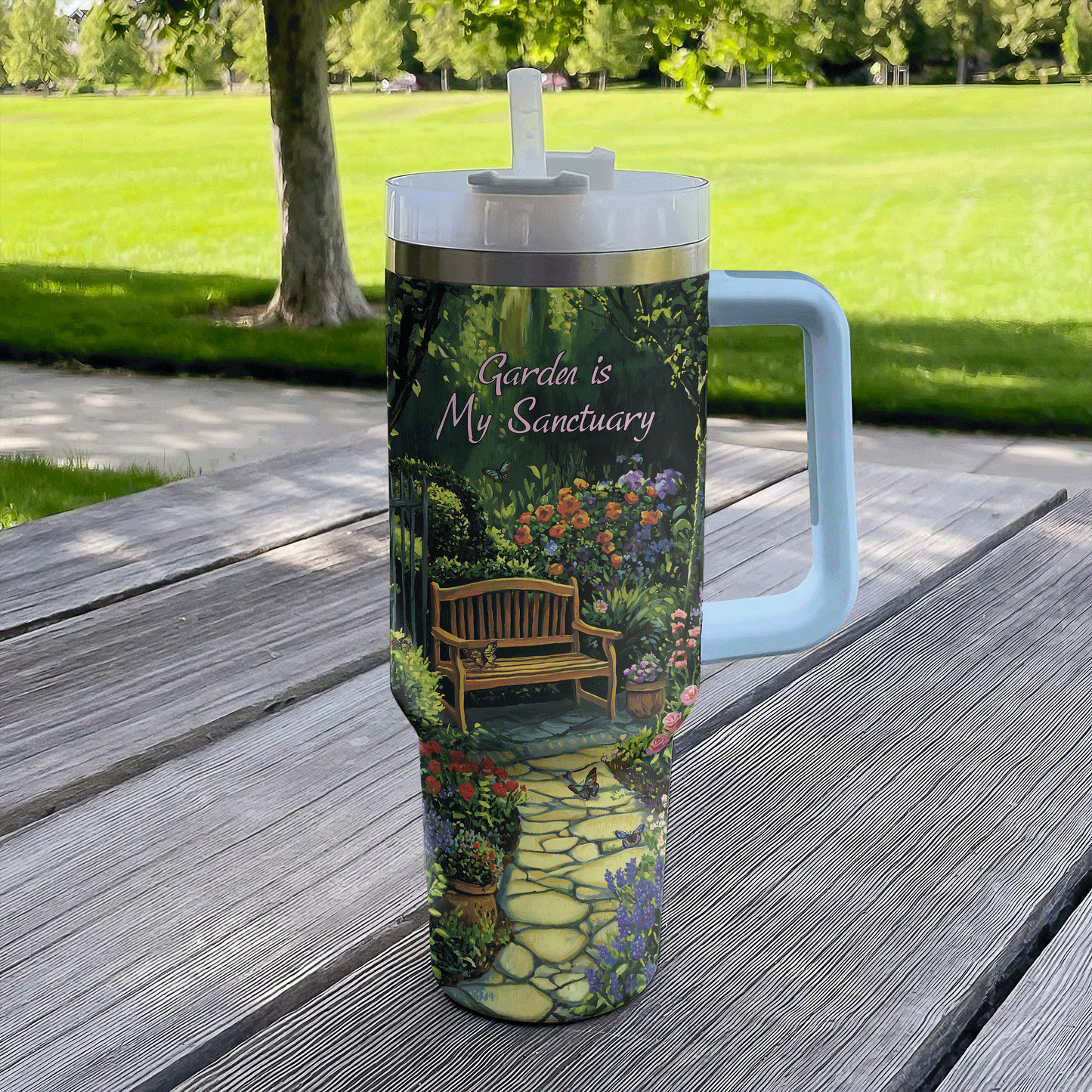 Shineful Tumbler Garden Is My Sanctuary