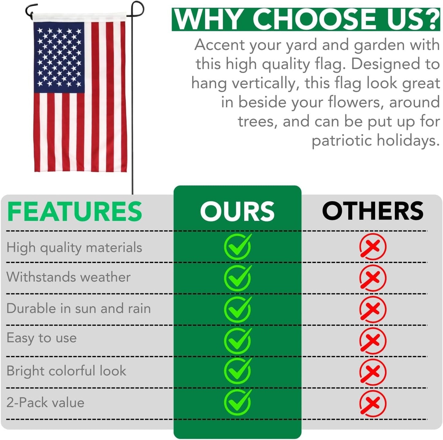 Shineful Gargen Flag 12" x 18" - Irish Family Blessing Cross