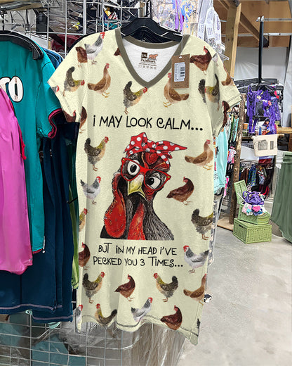 Chicken Lovers Shineful® V-Neck Funny Nk07