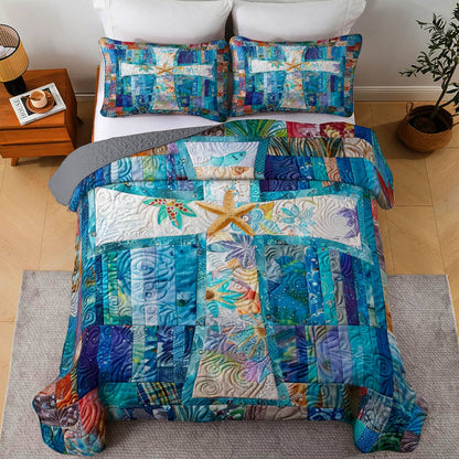 Shineful All Season Quilt 3-Piece Set Sunshine Beach God