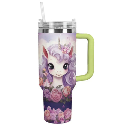 Shineful Tumbler Floral Unicorn