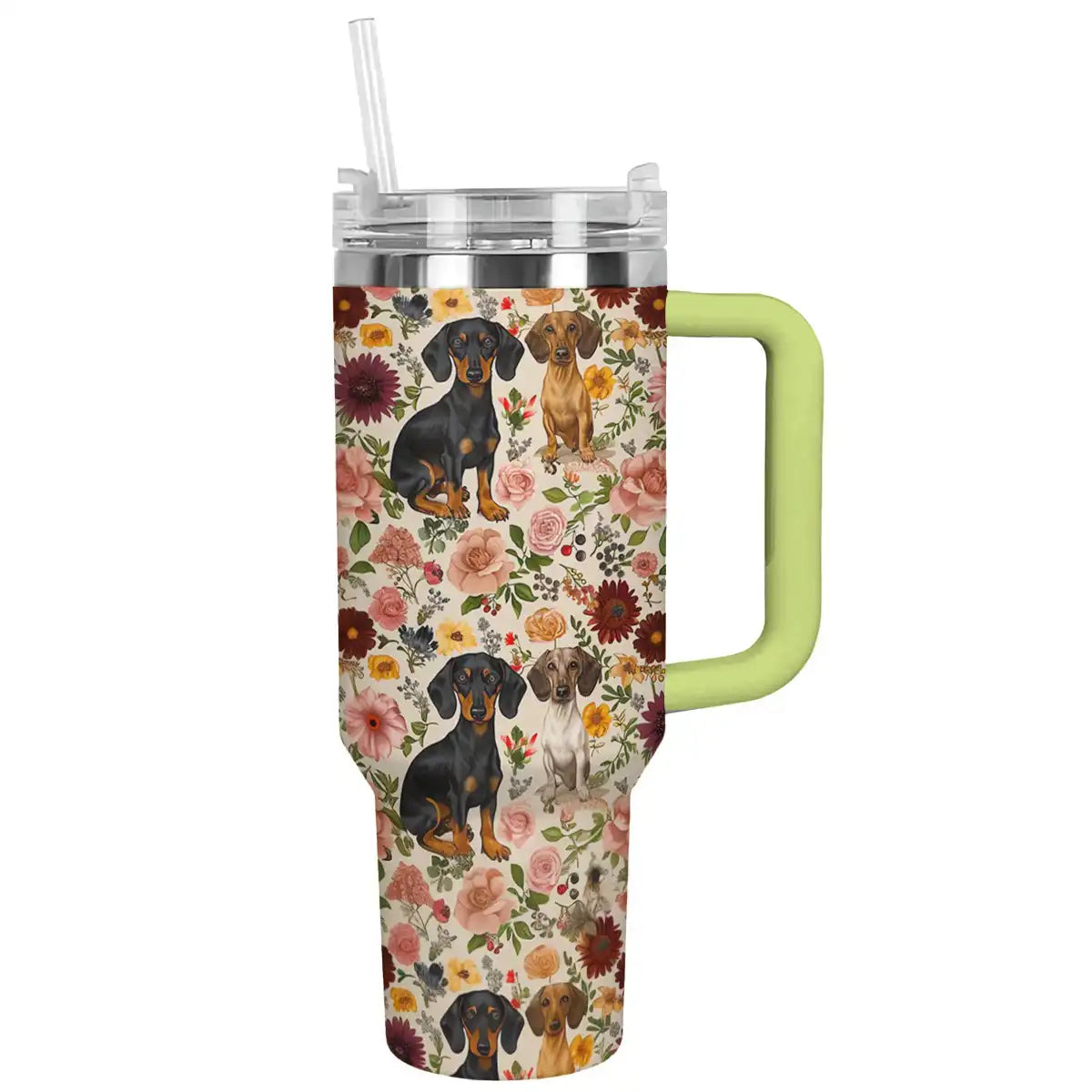 Shineful Tumbler Floral Dachshunds Ver5