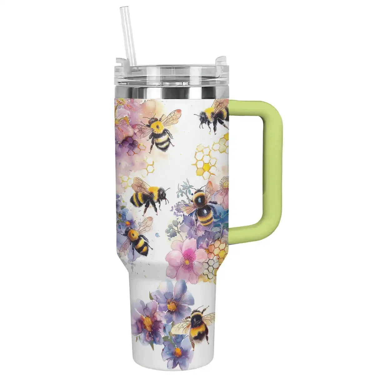 Shineful Tumbler Floral Bees Ver3