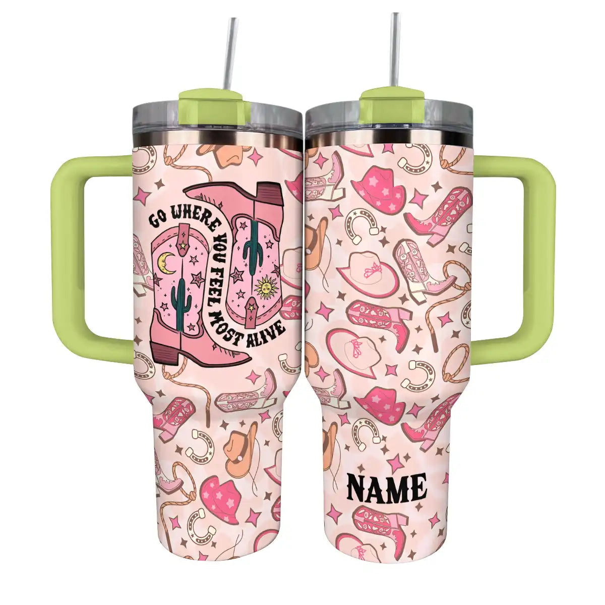 Shineful Tumbler Personalized Cowgirl