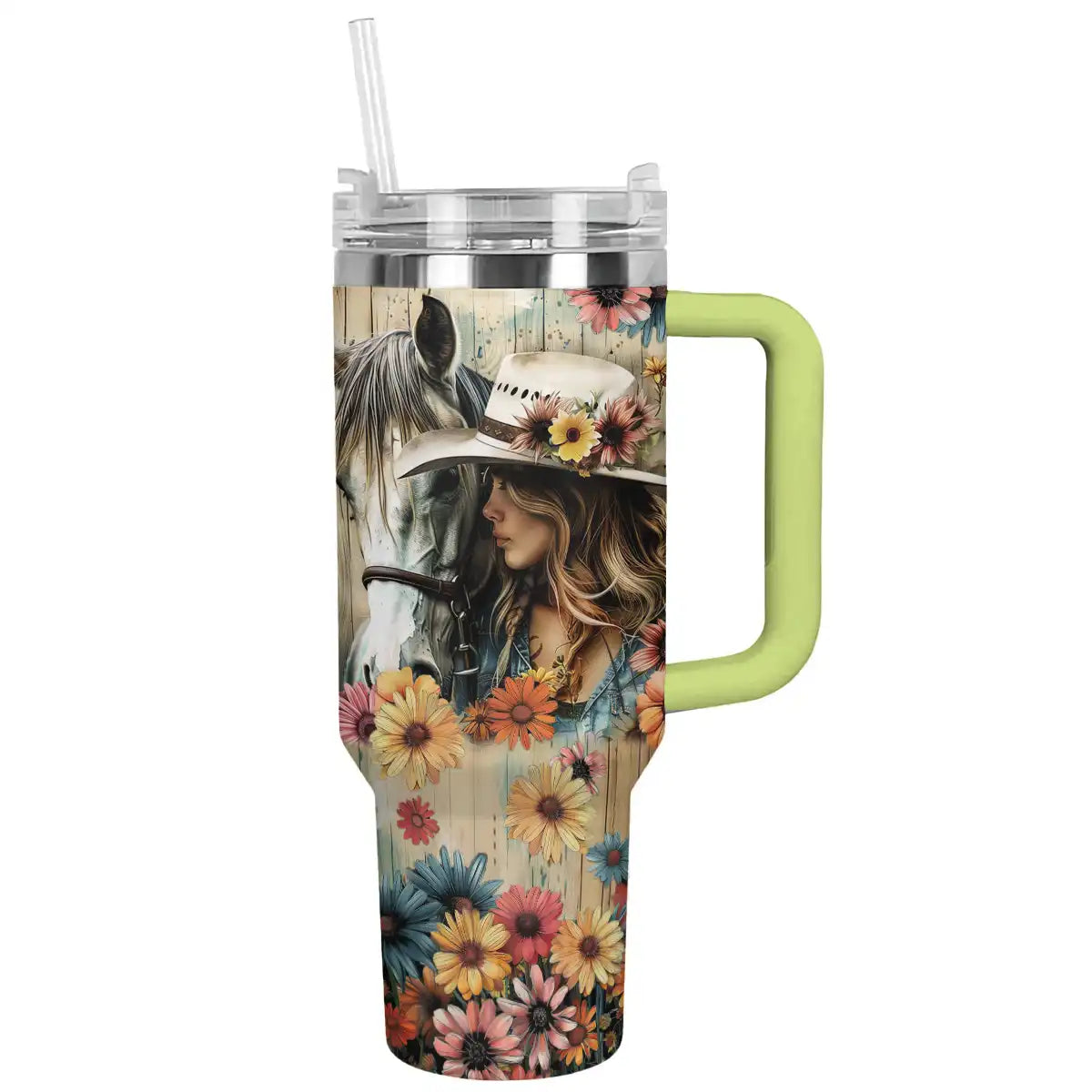Shineful Tumbler Cowgirl With Horse Ver2