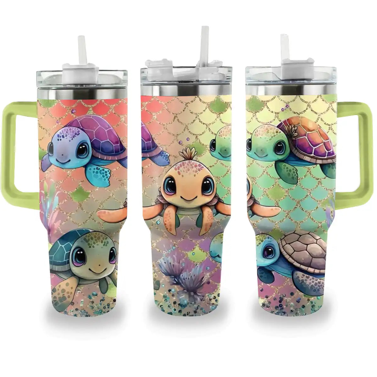 Shineful Tumbler Sparkling Sea Turtles
