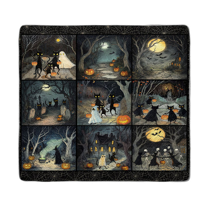 Shineful All Season Quilt 3-Piece Set Mystic Halloween Shadows