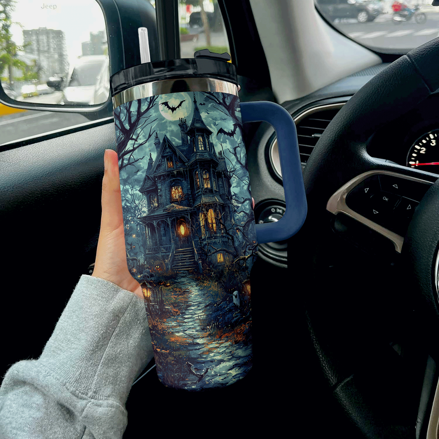 Shineful Tumbler Halloween Haunted Victorian Manor