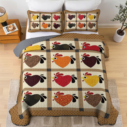 Shineful All Season Quilt 3-Piece Set Heartfelt Hen Haven