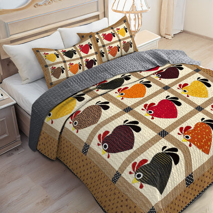 Shineful All Season Quilt 3-Piece Set Heartfelt Hen Haven