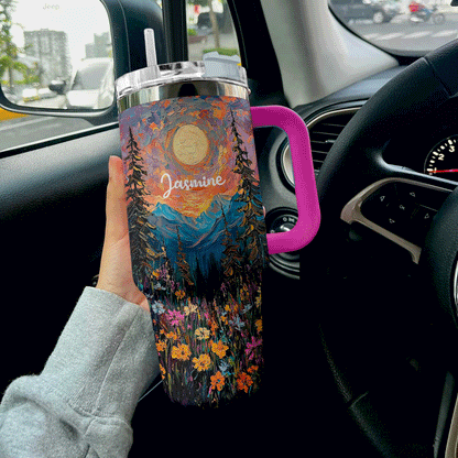 Shineful Tumbler Personalized Hippie Sunset Serenity