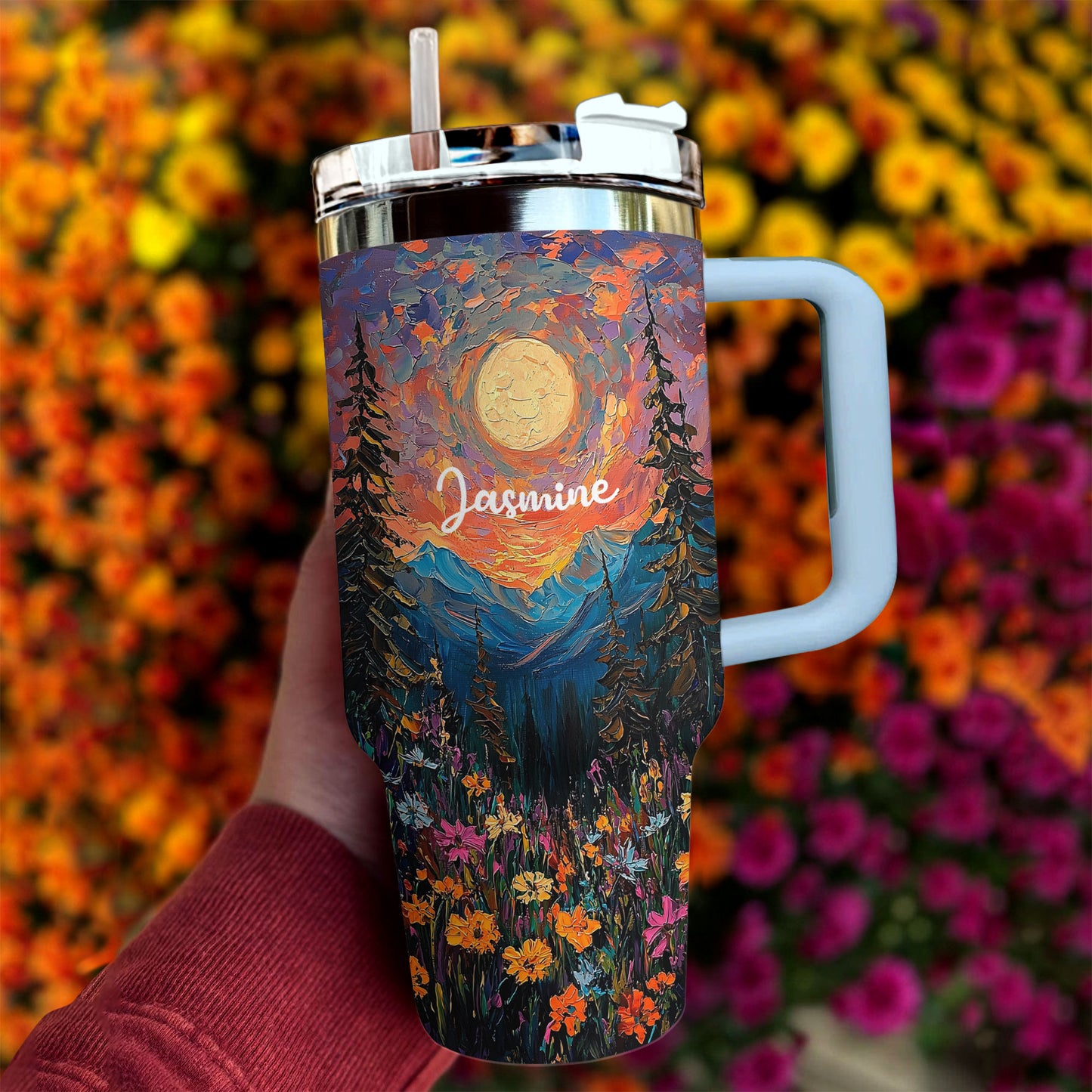 Shineful Tumbler Personalized Hippie Sunset Serenity
