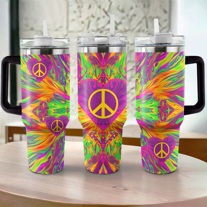 Shineful Tumbler Hippie Peace Love