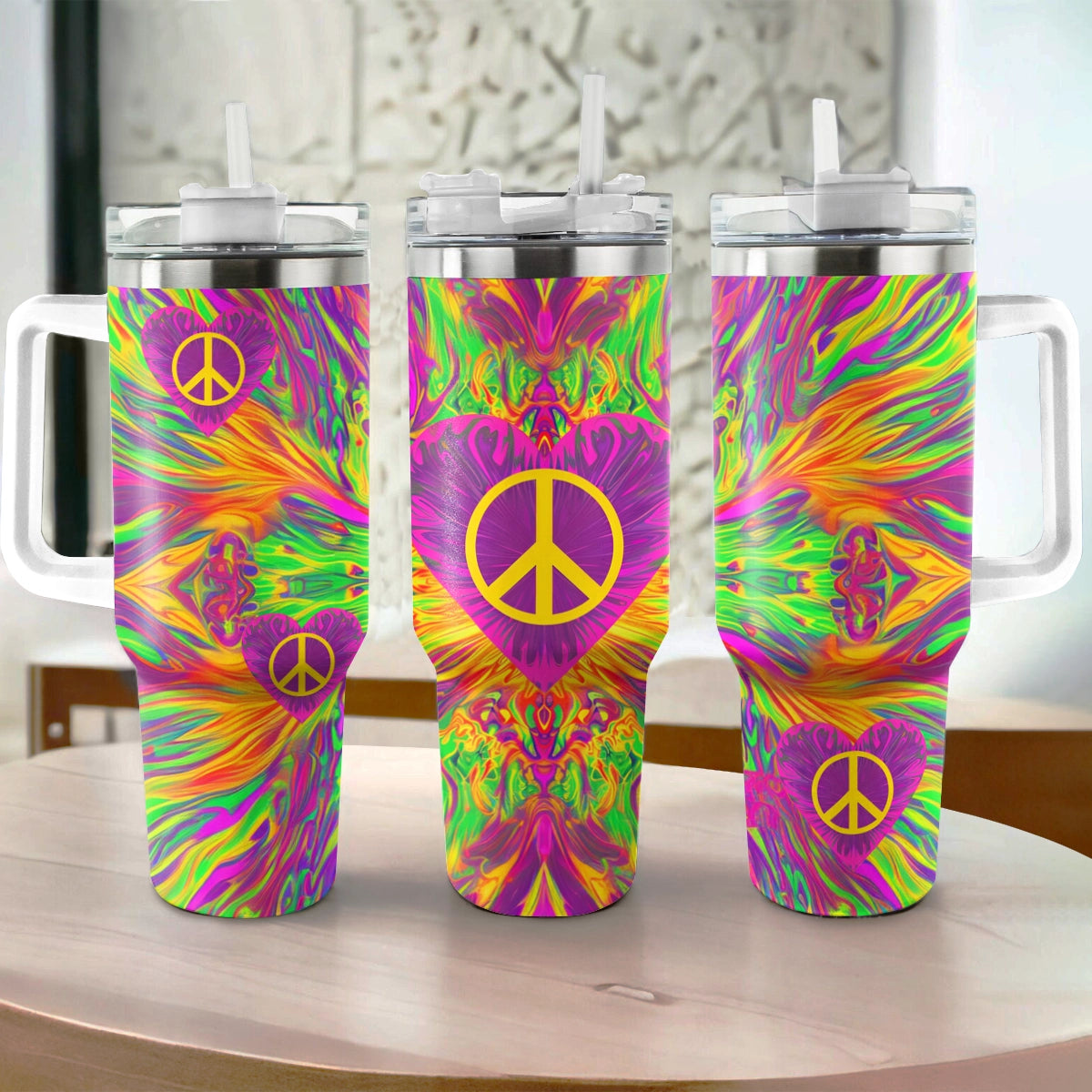 Shineful Tumbler Hippie Peace Love