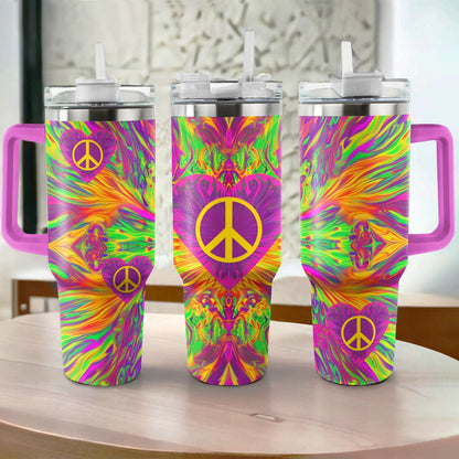 Shineful Tumbler Hippie Peace Love