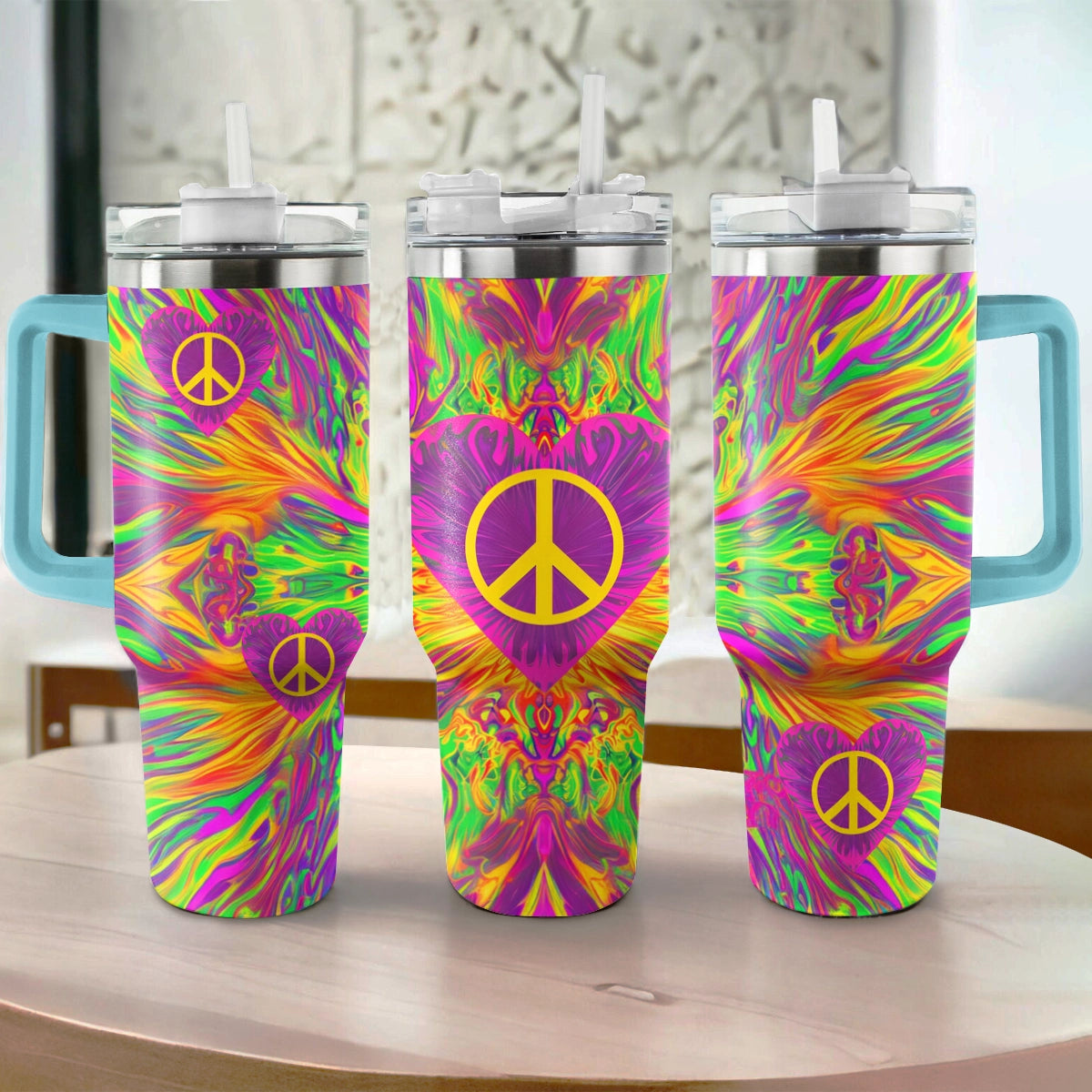 Shineful Tumbler Hippie Peace Love