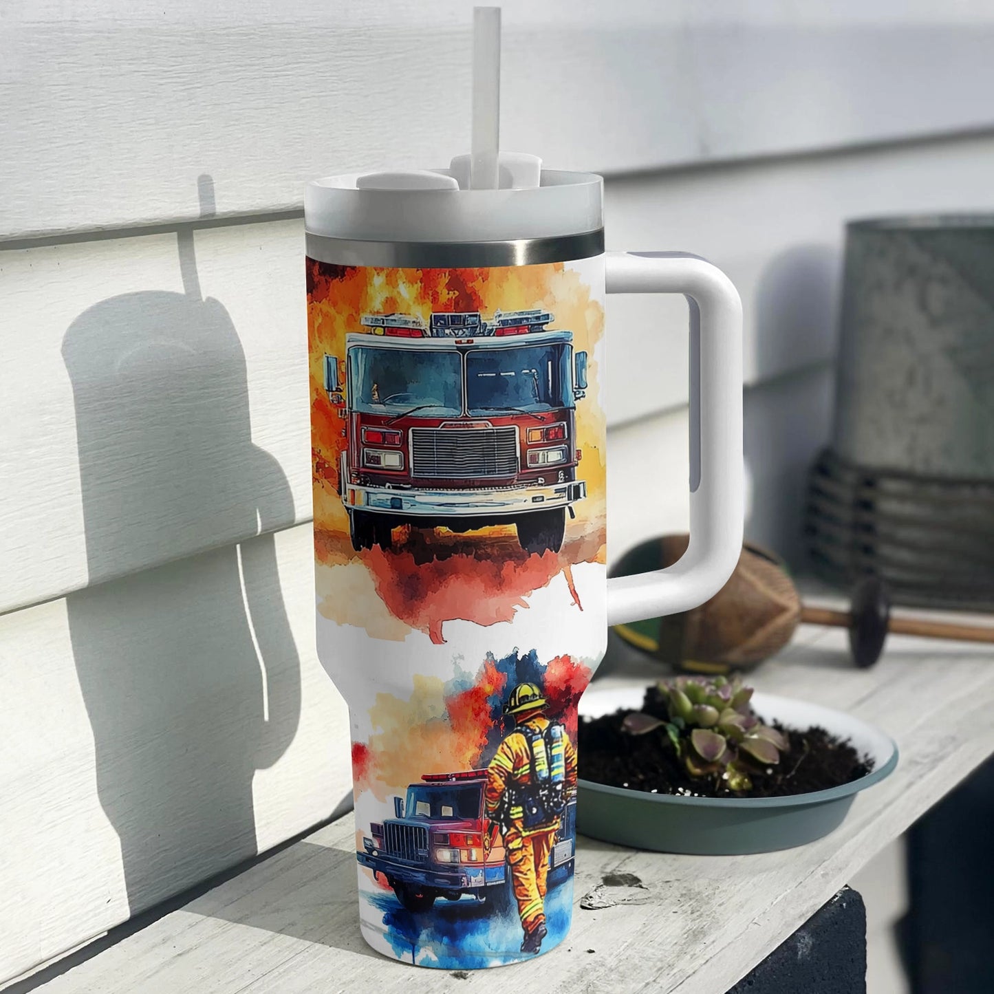 Shineful Tumbler Firefighter Courage