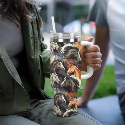 Horse 40 Oz Shineful™ Tumbler Amazing Mn8 White 40Oz